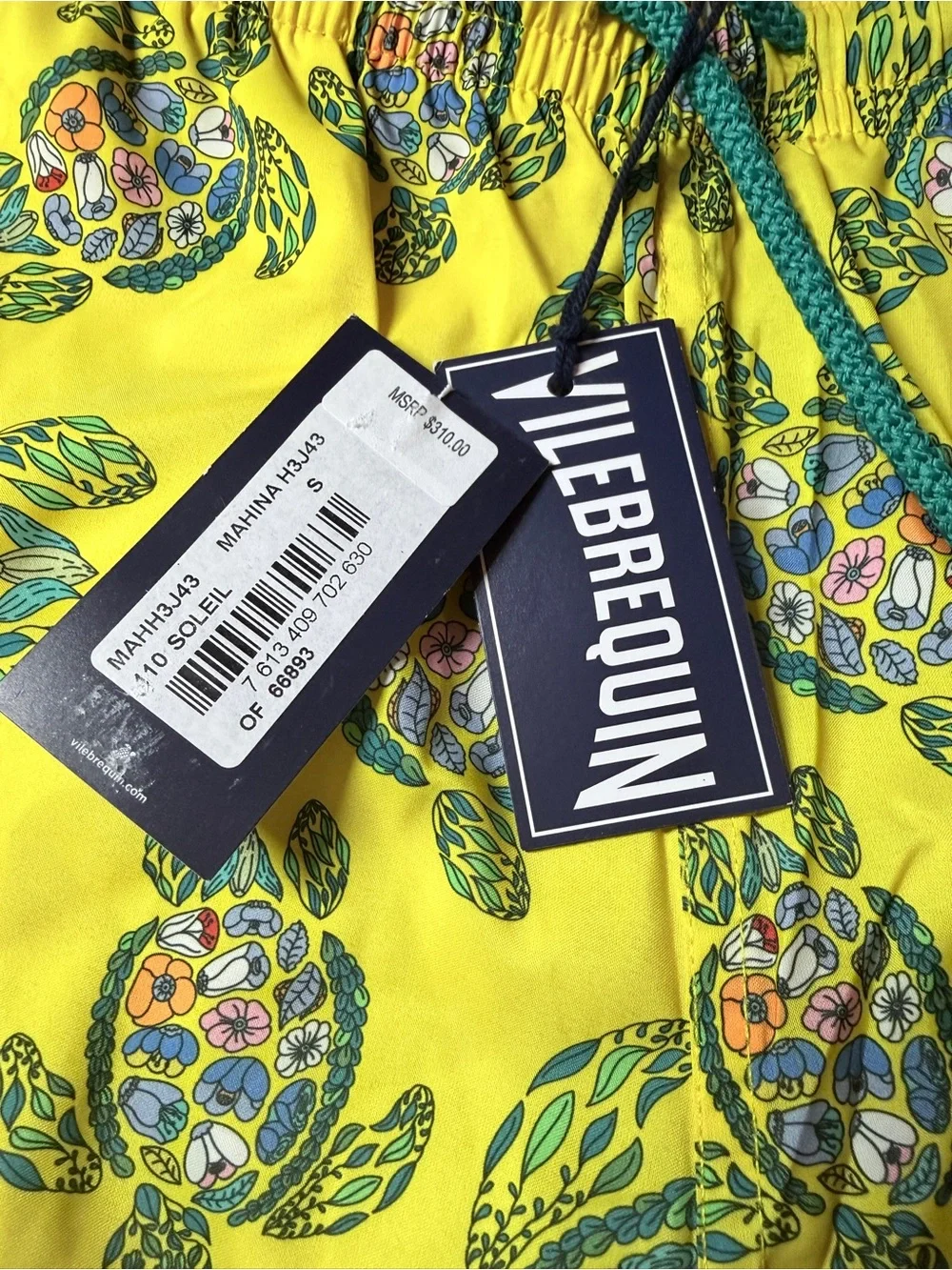 🔥 $310 Vilebrequin Men’s Provençal Turtles Swim Shorts Sz S 🔥